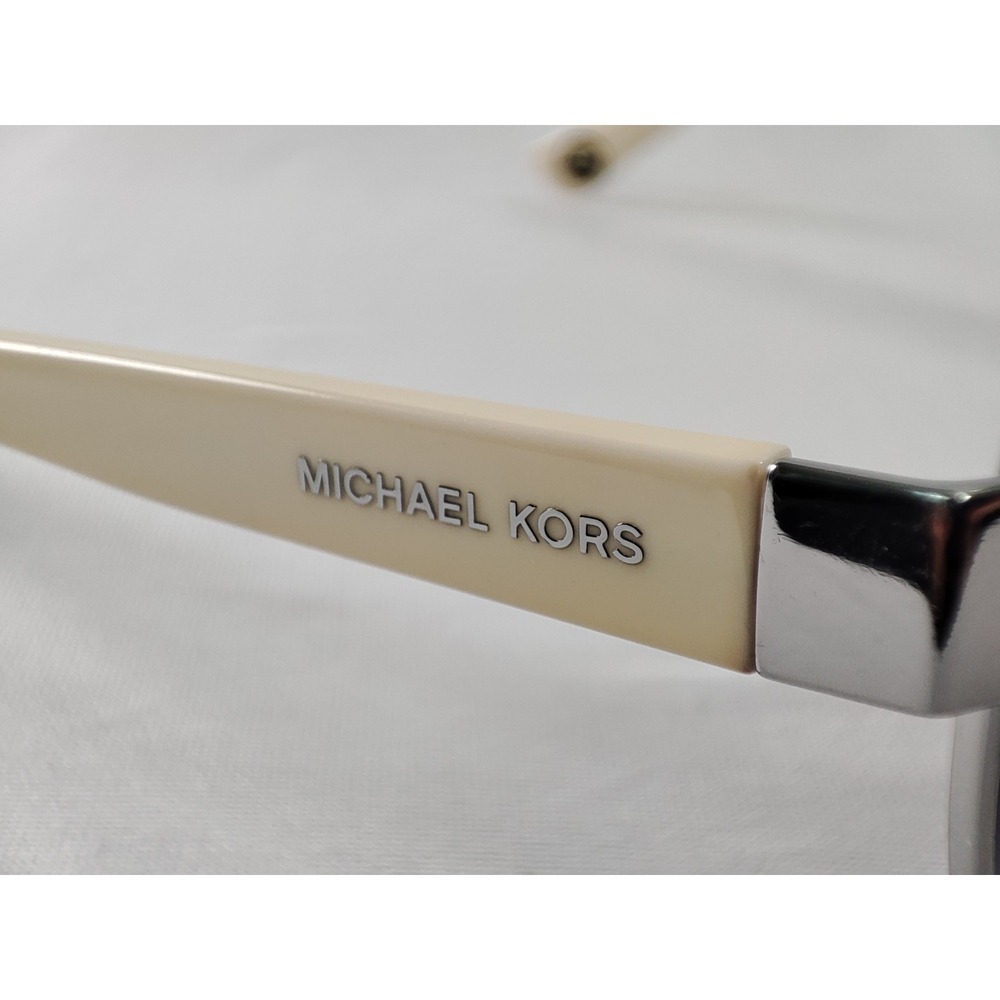 Michael Kors Natalia M2473S Aviator Sunglasses White Silver 64-13-130 Near Mint‎ - Picture 7 of 14